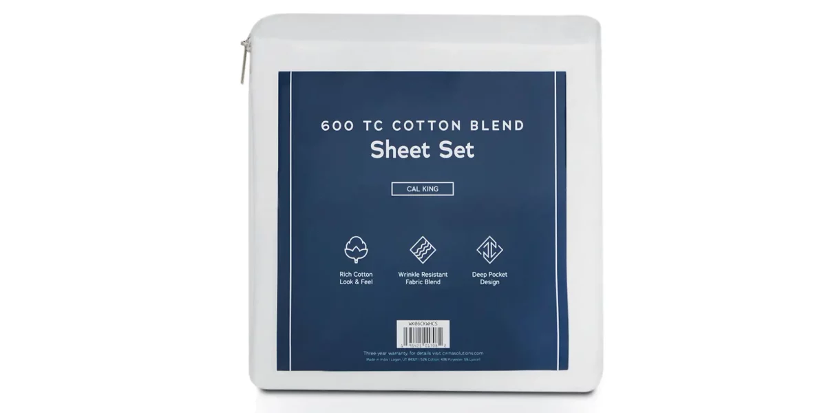 600 Thread Count Cotton-Blend Sheet Set - Image 4