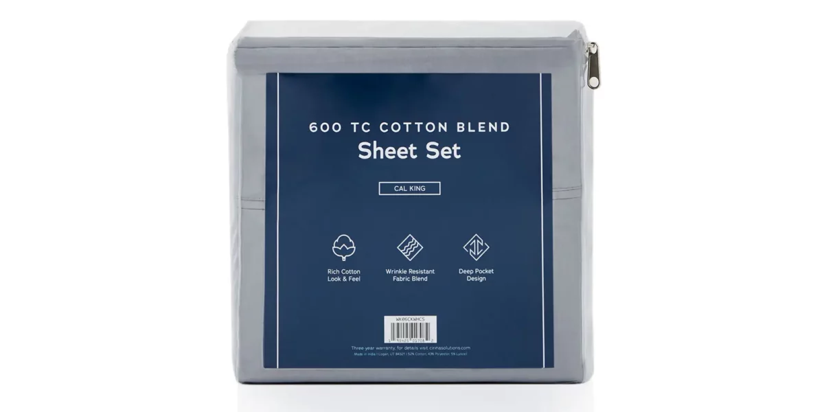 600 Thread Count Cotton-Blend Sheet Set - Image 5