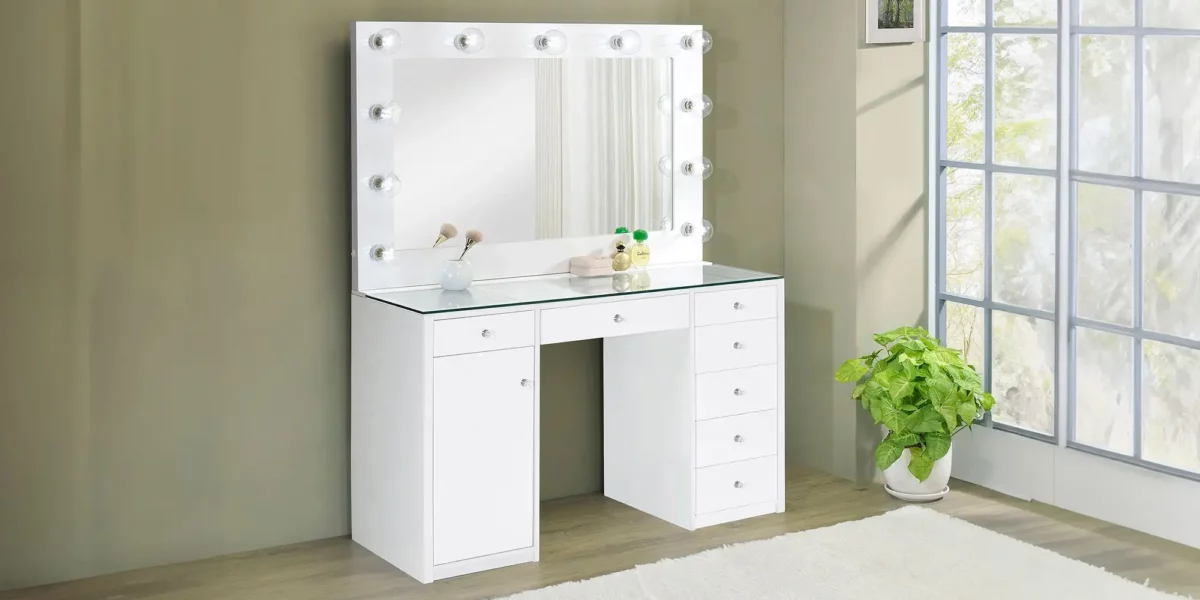 Acena Vanity Table & Mirror