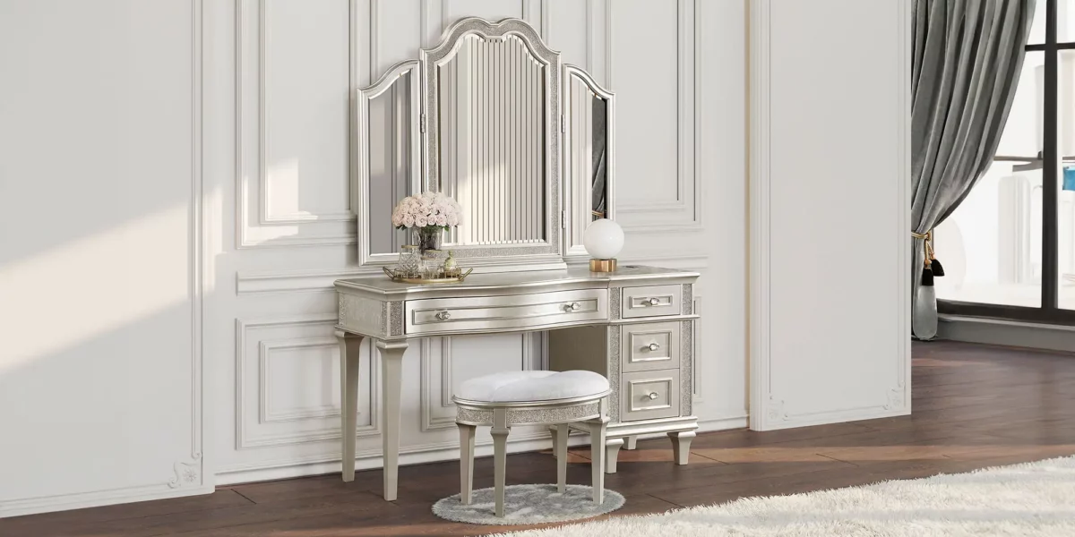Evangeline Vanity Set With Stool