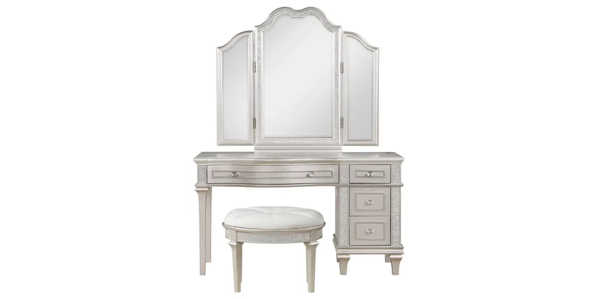 Evangeline Vanity Set With Stool - Image 11