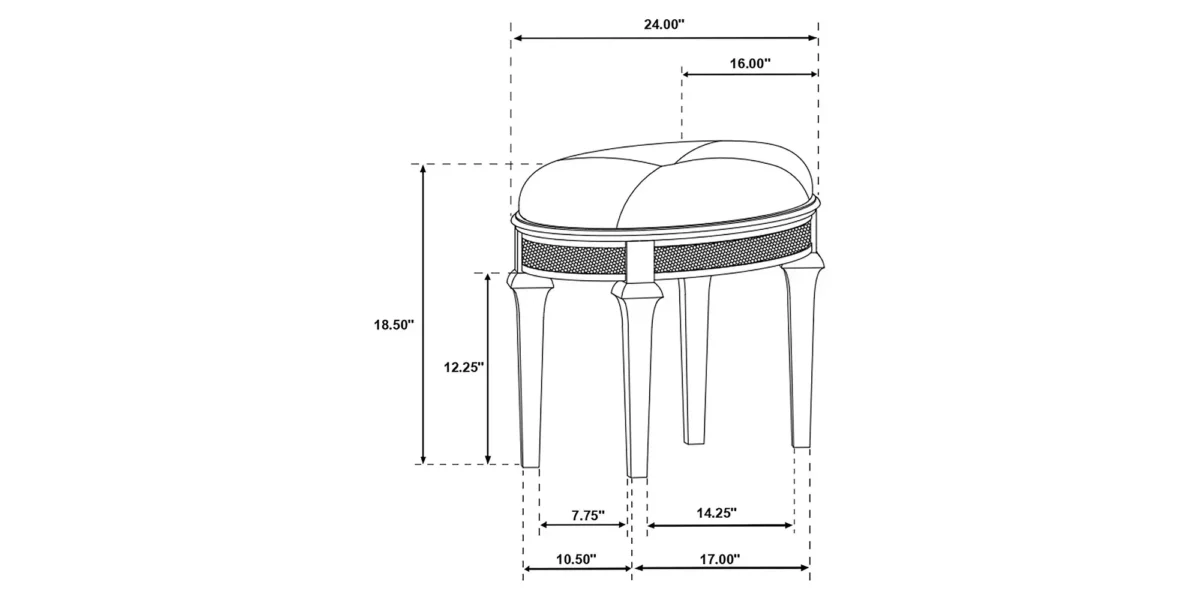 Evangeline Vanity Set With Stool - Image 17