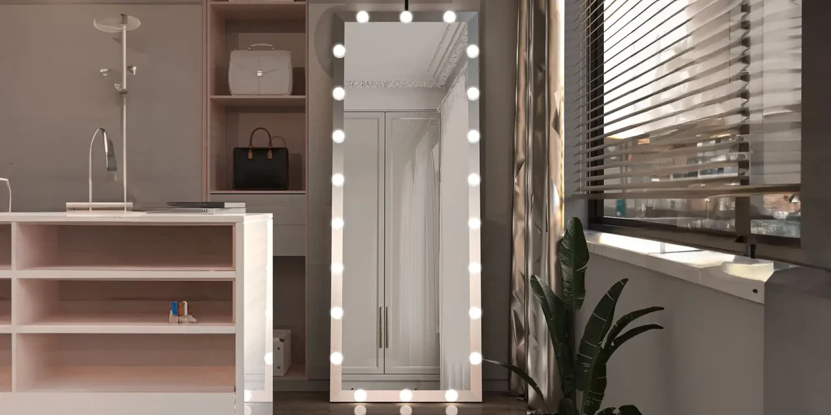 Hollywood Full Length Mirror with Lights with Tounch Control - Image 2