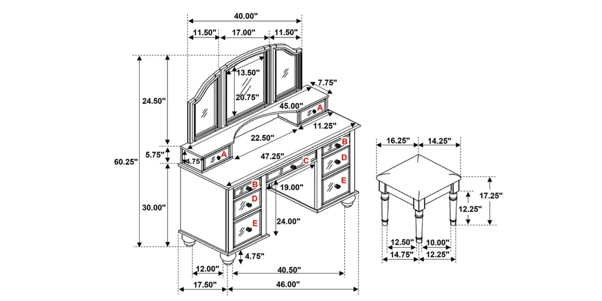 Reinhart Vanity Set - Image 12
