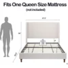 Harper Upholstered Platform Bed 54" High Headboard - Image 8