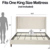 Peyton Upholstered Platform Bed 54" High Headboard - Image 7