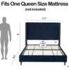 Peyton Upholstered Platform Bed 54" High Headboard - Image 8