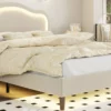 Alicia Velvet Upholstered Bed with Smart LED - Image 2