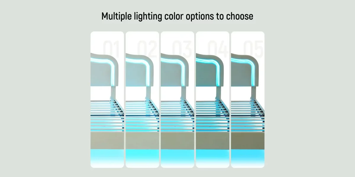Alicia Velvet Upholstered Bed with Smart LED - Image 7