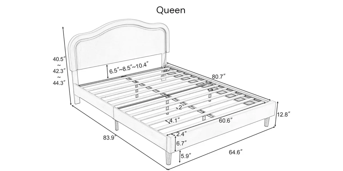 Alicia Velvet Upholstered Bed with Smart LED - Image 9