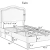 Alicia Velvet Upholstered Bed with Smart LED - Image 11