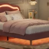 Alicia Velvet Upholstered Bed with Smart LED - Image 13