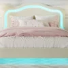 Alicia Velvet Upholstered Bed with Smart LED - Image 14