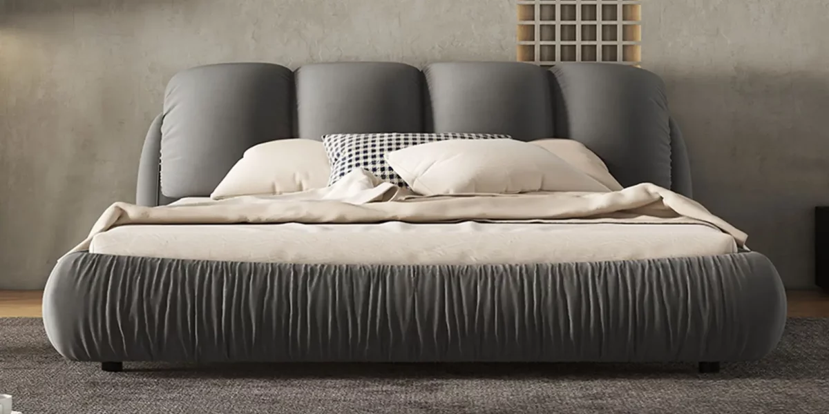 Beverly Hills Luxury Upholstered Bed With Padded Backrest - Image 13