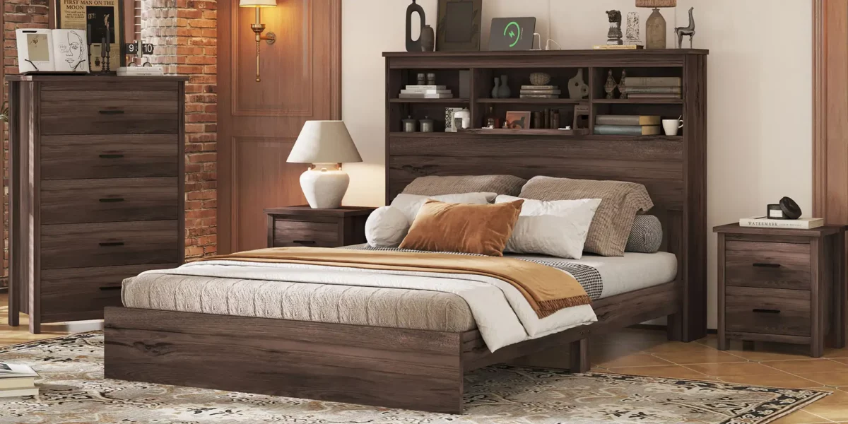 Brendan 4-Pieces Bedroom Sets with Bed, 2 Nightstands, and 1 Dresser - Image 2