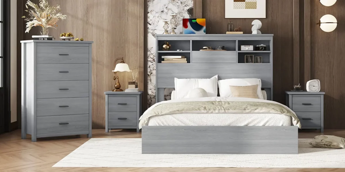Brendan 4-Pieces Bedroom Sets with Bed, 2 Nightstands, and 1 Dresser - Image 10