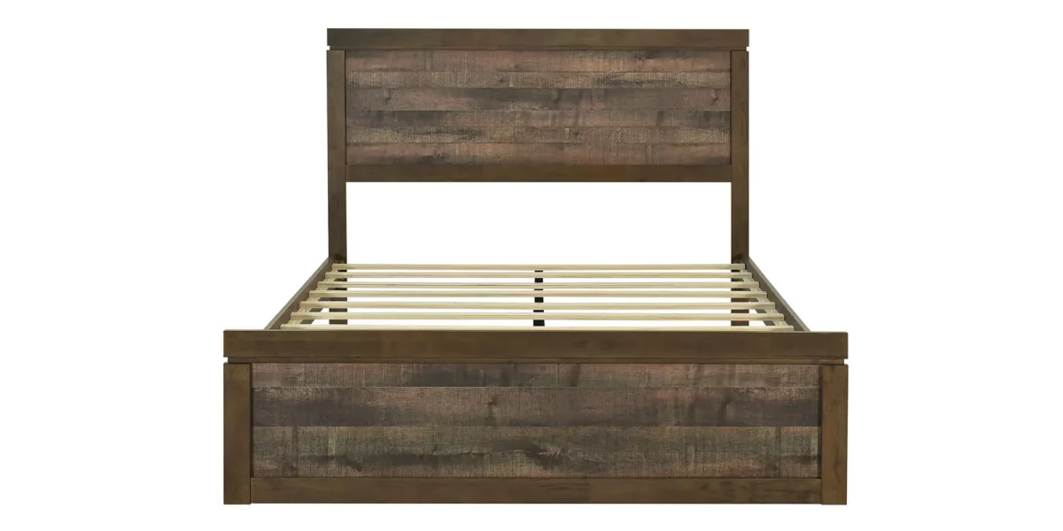 Carson Farmhouse Platform Bedroom set with 2 Nightstands - Image 2