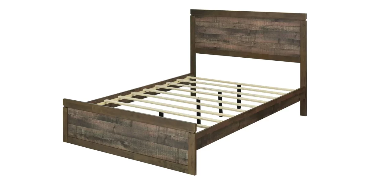 Carson Farmhouse Platform Bedroom set with 2 Nightstands - Image 3