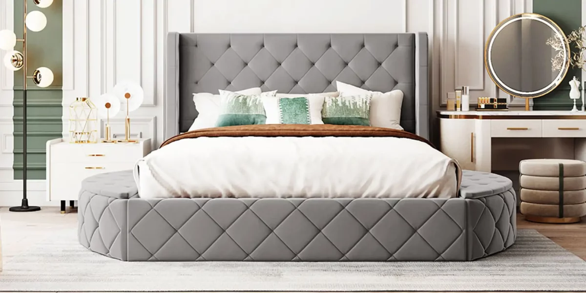 Cersi Upholstered Platform Bed