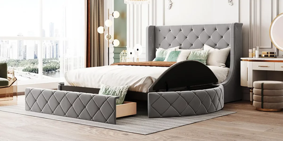 Cersi Upholstered Platform Bed - Image 2