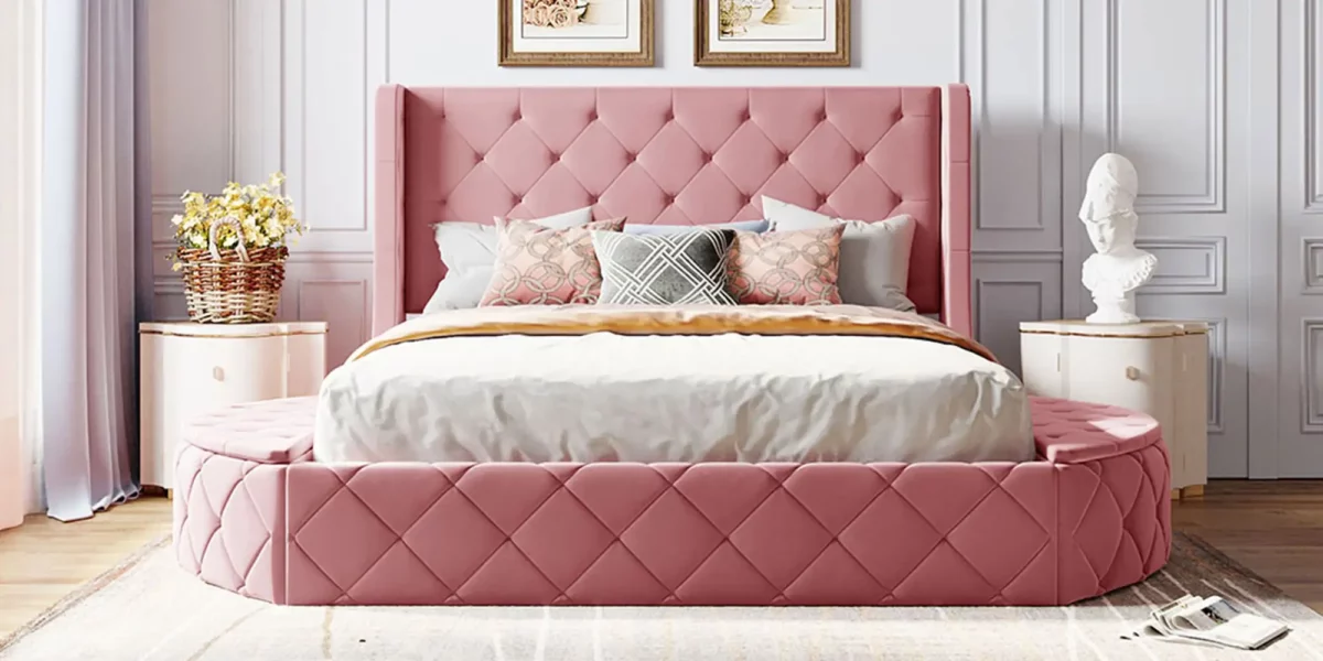 Cersi Upholstered Platform Bed - Image 9