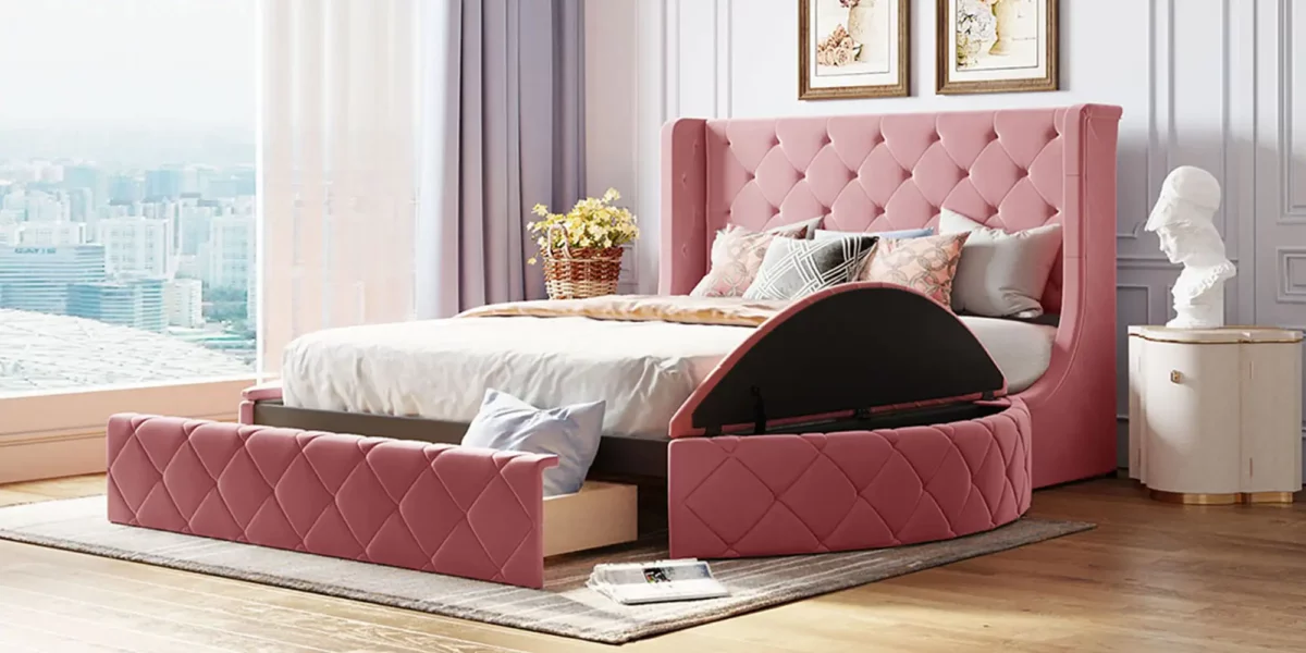 Cersi Upholstered Platform Bed - Image 10