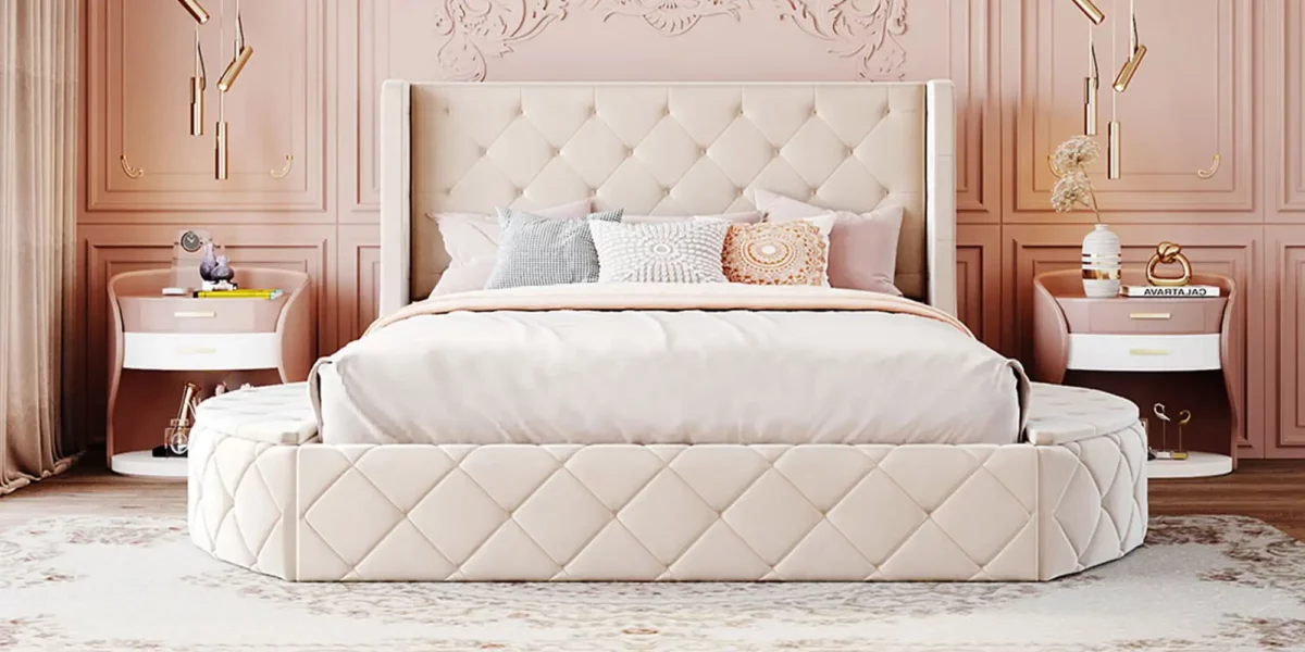 Cersi Upholstered Platform Bed - Image 11
