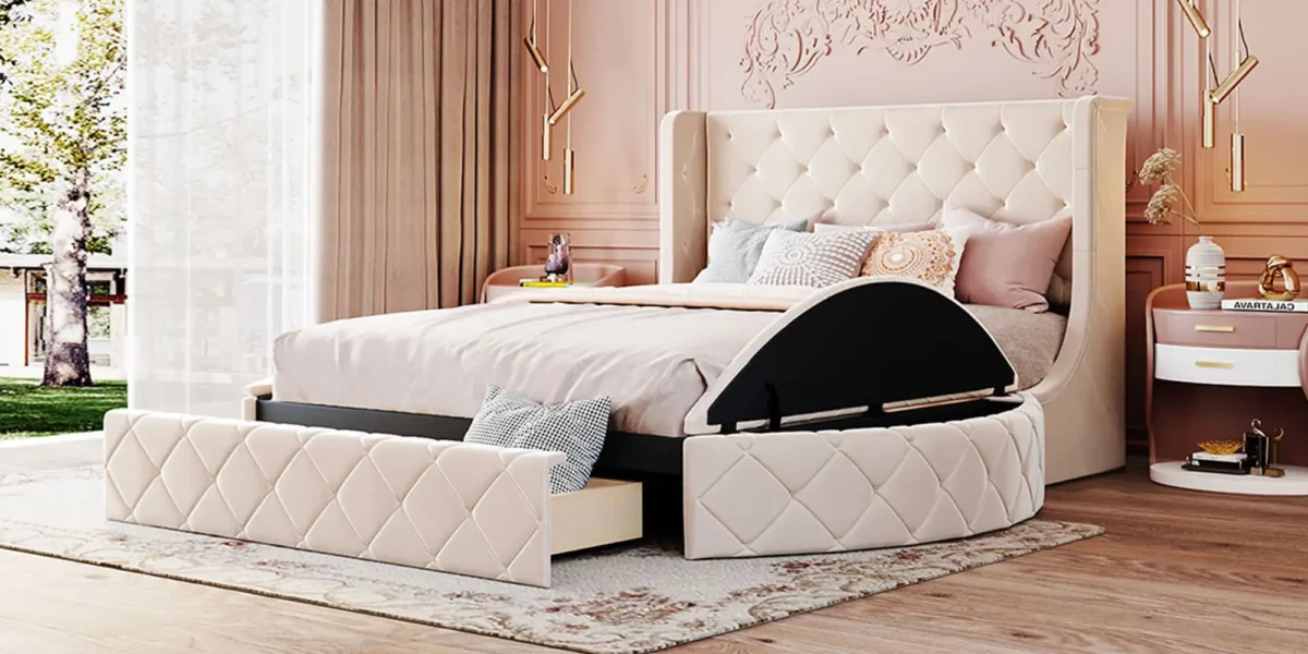 Cersi Upholstered Platform Bed - Image 12