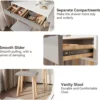 Julia Vanity With Adjustable Brightness Mirror and Cushioned Stool - Image 4