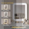 Julia Vanity With Adjustable Brightness Mirror and Cushioned Stool - Image 7