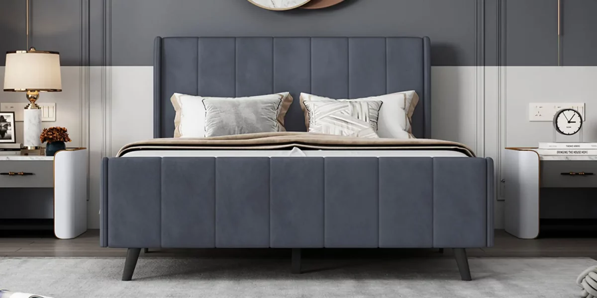 Markie Upholsterd Platform Bed - Image 14