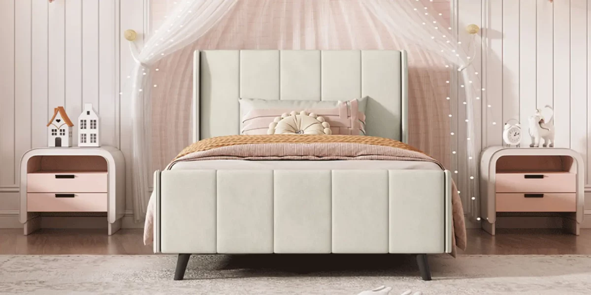Markie Upholsterd Platform Bed - Image 12