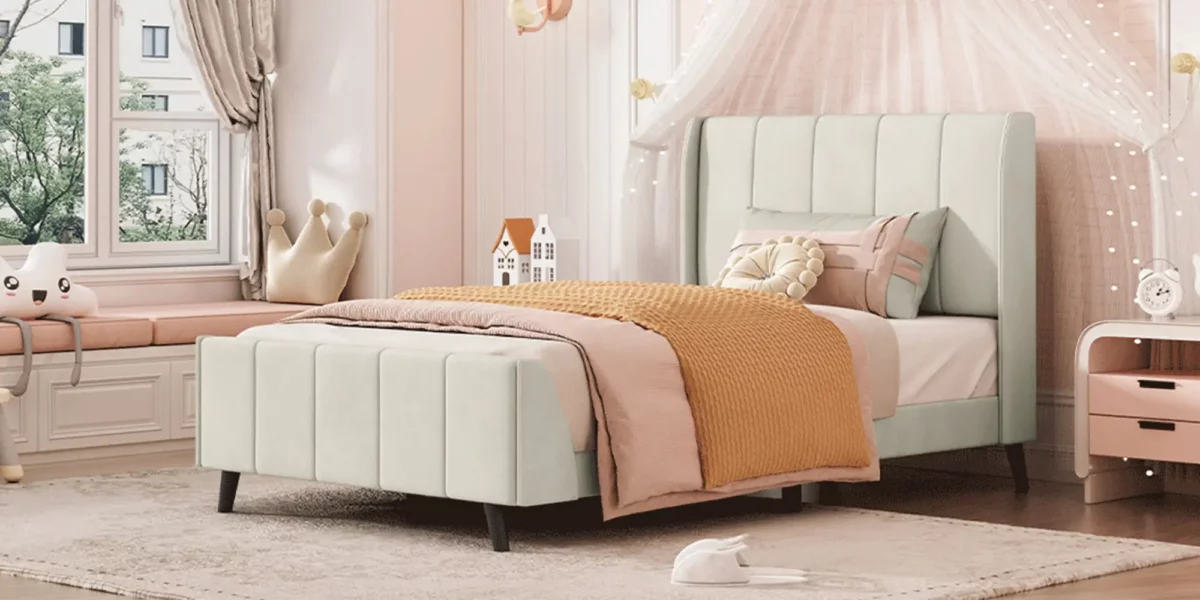 Markie Upholsterd Platform Bed - Image 13