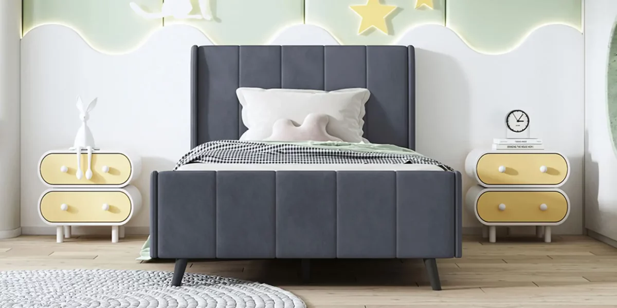 Markie Upholsterd Platform Bed - Image 18