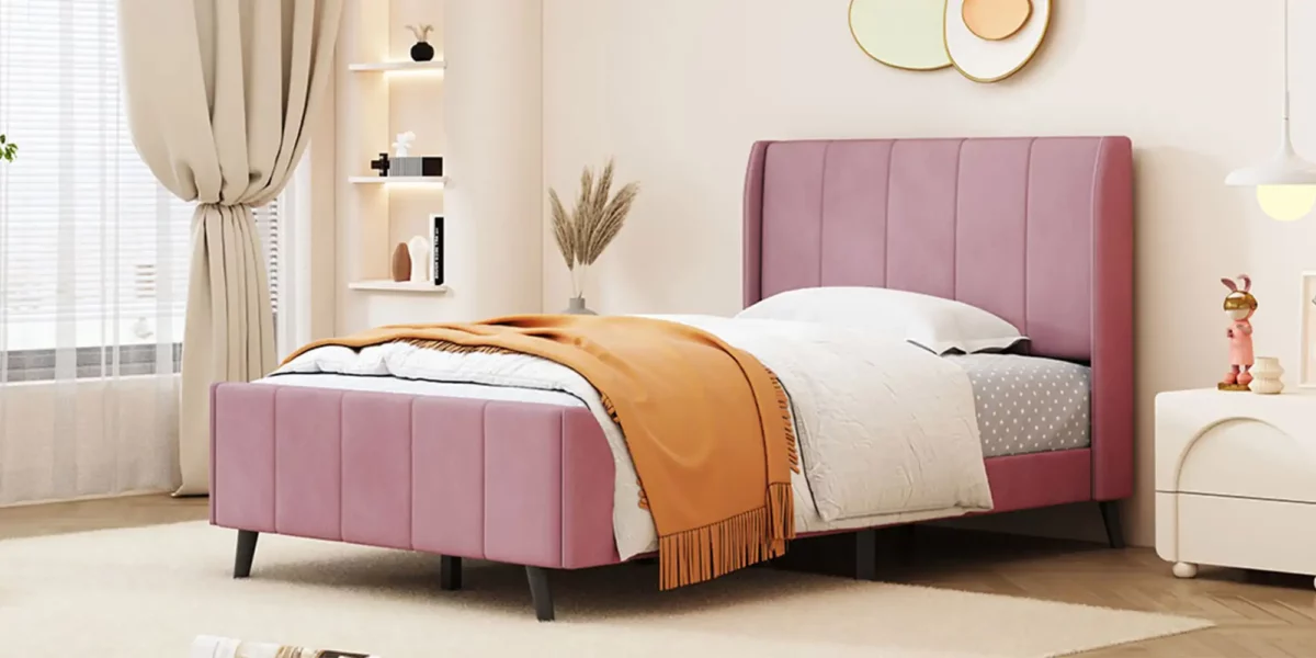 Markie Upholsterd Platform Bed - Image 17