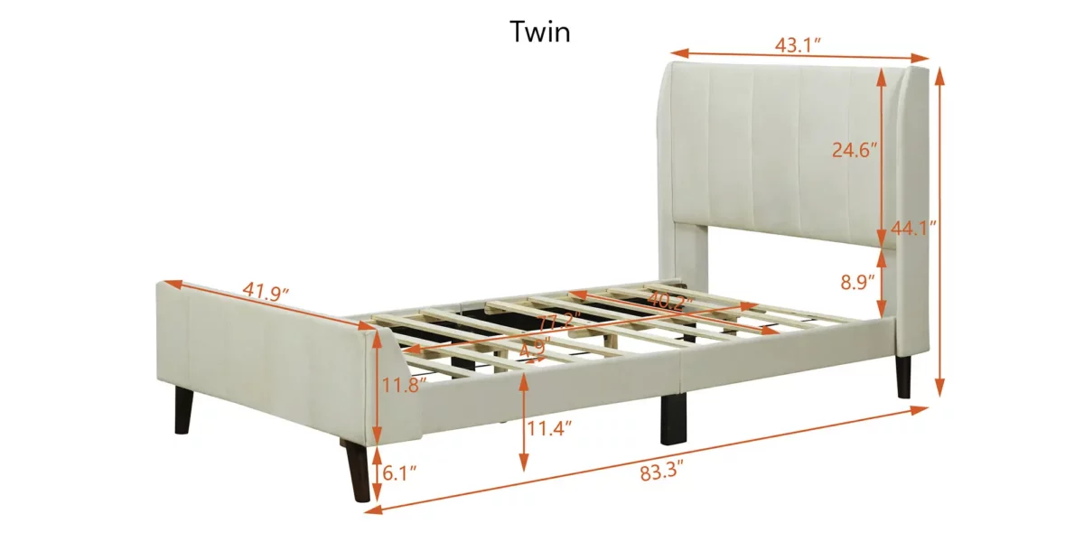Markie Upholsterd Platform Bed - Image 20