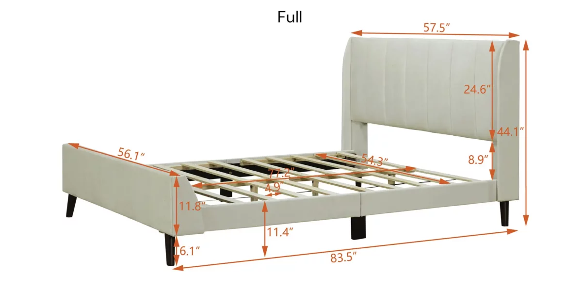 Markie Upholsterd Platform Bed - Image 21