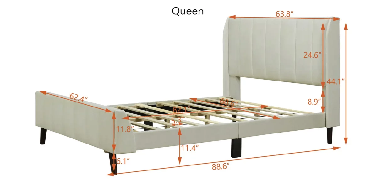 Markie Upholsterd Platform Bed - Image 22