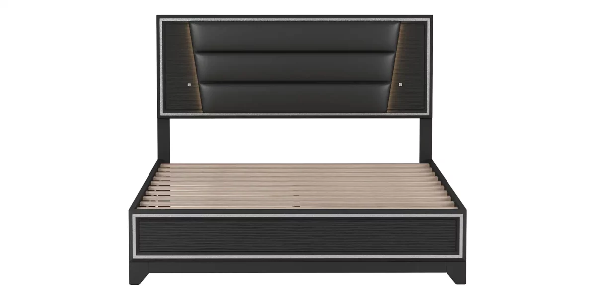 Moonstruck 3 Piece Bedroom Set With Bed with LED Lights, Nighstand, and Dresser - Image 6
