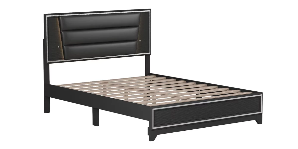 Moonstruck 3 Piece Bedroom Set With Bed with LED Lights, Nighstand, and Dresser - Image 7