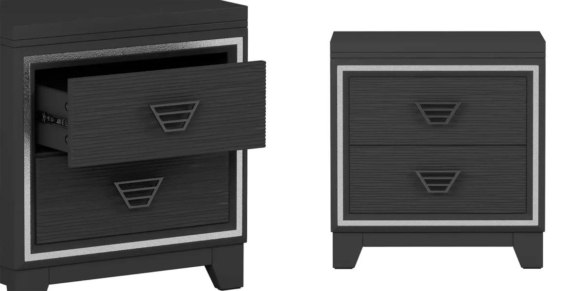 Moonstruck 3 Piece Bedroom Set With Bed with LED Lights, Nighstand, and Dresser - Image 9
