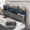 Parry Lift Storage Platform Bed With LED Lights - Image 4