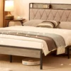 Rocky Platform Bed With Charging Station - Image 7
