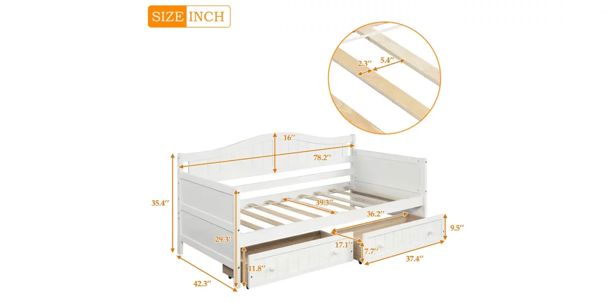 Sadie Daybed with 2 Drawers - Image 9