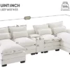 Brodie 123" Modern U Shaped Sectional - Image 16