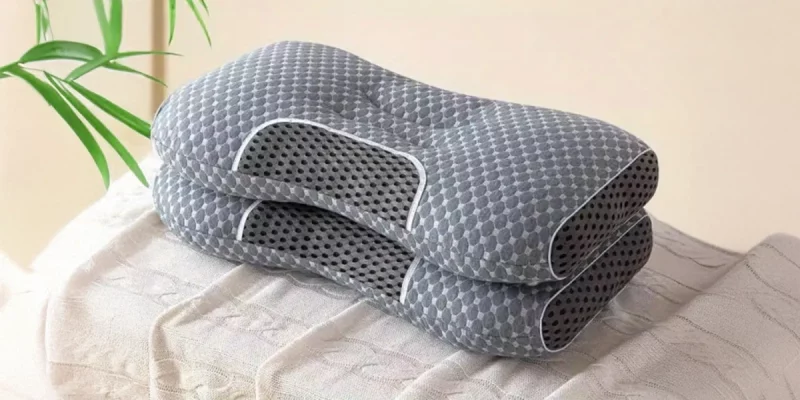 2pack YBZ 3D Knitted Cotton Massage Pillow -grey-01