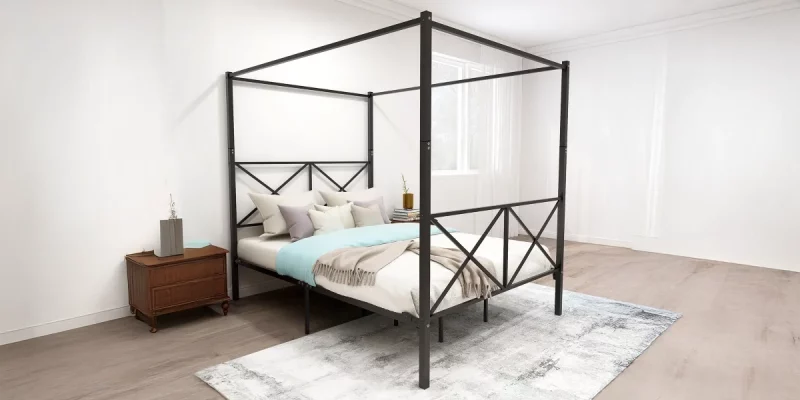 Belle Canopy Platform Bed-01