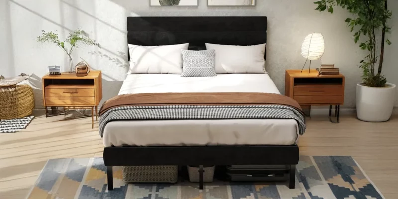 Raven Upholstered Platform Bed-01