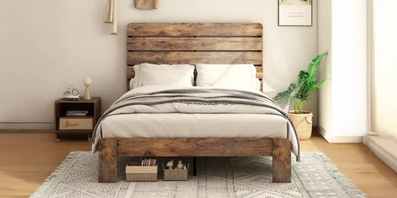 Rustic Pine King Bed-01